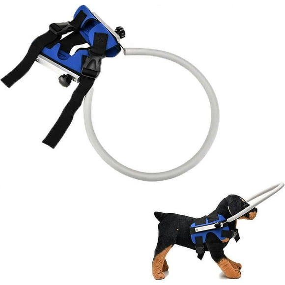 (Red-S)Dog Collision Ring Blind Dog Harness Vest, Blind Dog Anti Collision Ring, Blind Dog Halo, Adjustable Protect Sick Eyes Dogs