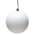 thumbnail image 1 of Vickerman N592001DCV Bonbon Blanc Ornement Boule Percée UV, 8 Po., 1 of 1