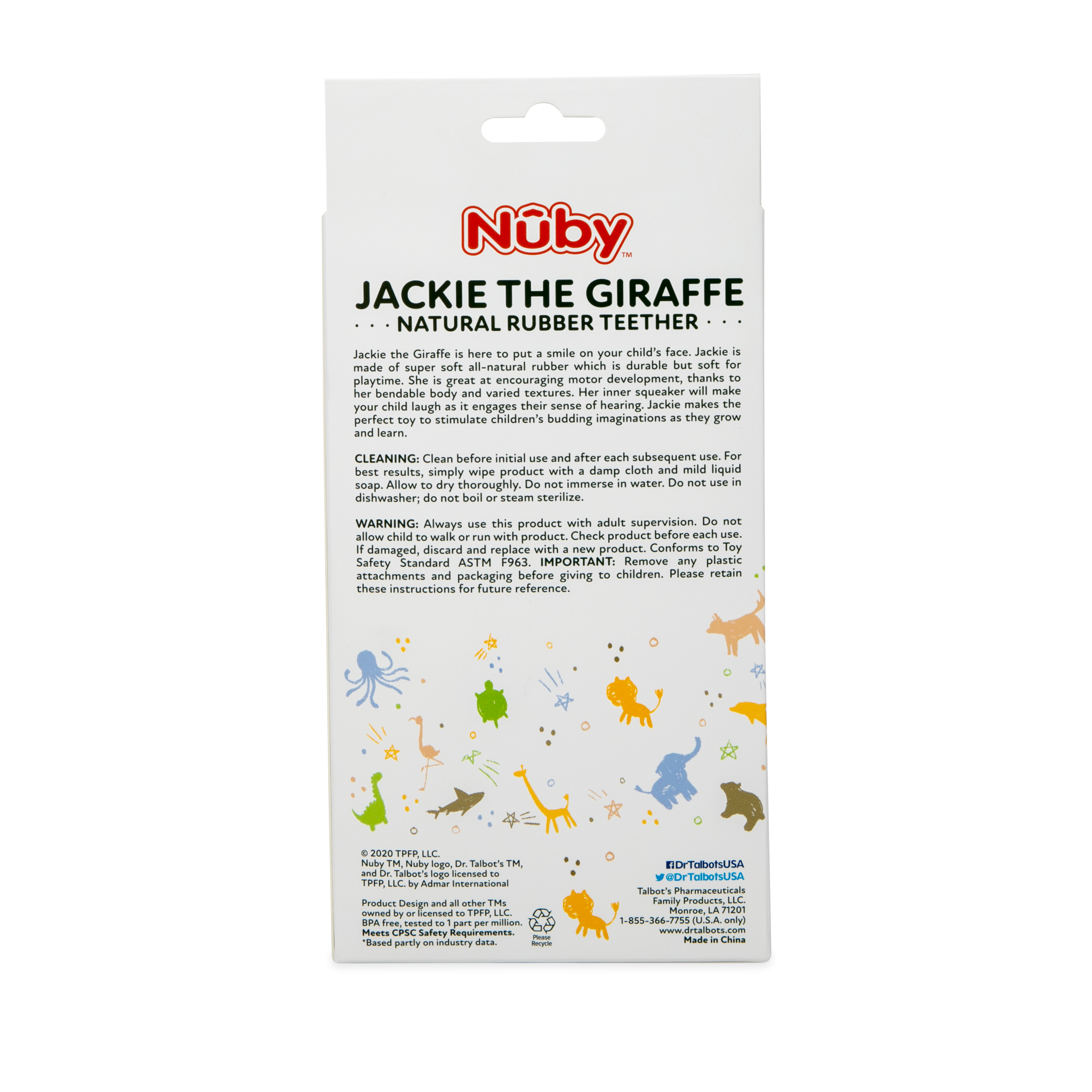 Nuby Jackie the Giraffe Natural Rubber Teething Toy photo 8