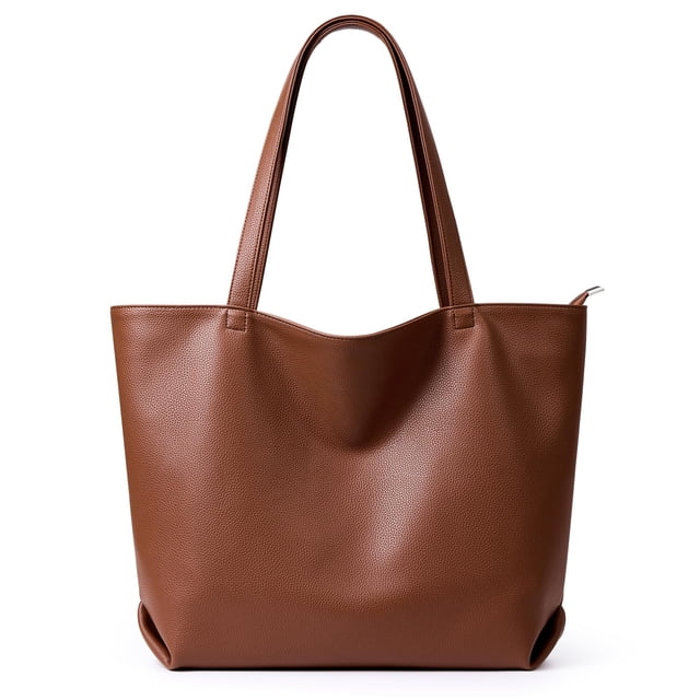 Bolso WLLWOO de piel vegana suave para mujer, color marrón