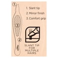 thumbnail image 4 of Equate Beauty Comfort Grip Adult Stainless Steel Slant Tip Tweezers, 4 of 10