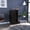 Brown, variant on 32" H Black Cart with Divided Storage and Locking Casters | Great for Home Bars, Keeps Drinks Tidy
