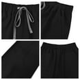 thumbnail image 6 of WULMLEO Womens Scrubs Outfits 2 Piece Short Sleeve Stretch Scrub Sets Petite V Neck Spring Nursing Workwear Tops and Pants Soft Comfortable Fashion Medical Nurse Uniform Black S, 6 of 6