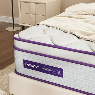 Twin Size Mattress, Waykar 10 inch Hybrid Cooling Memory Foam and 5-Zone Pocket Innersprings Mattress for Motion Isolation/ Edge Support/Back Pain Relief, Medium Firm, 75“ x 40”