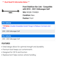 thumbnail image 2 of Front Stabilizer Bar Link - Compatible with 2010 - 2021 Volkswagen Golf 2011 2012 2013 2014 2015 2016 2017 2018 2019 2020, 2 of 2