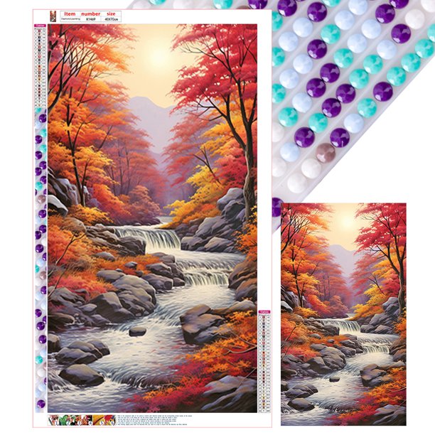 5D DIY Con Taladro Montañas Flores Silvestres Del 40x70cm