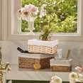 thumbnail image 5 of Woven Storage Basket Straw Woven Storage Basket Desktop Snack Key Box, 5 of 5