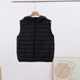 thumbnail image 2 of Lightweight Quilted Vest Jackets for Women with Hood Pocket Casual Warm Outerwear Sleeveless Hooded Puffer Coat (3XL, Black), 2 of 7