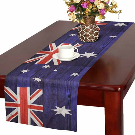 Yusdecor Australia Flag On Old Wood Background Table Runner Home Decor For Wedding Party Banquet Decoration 16x72 Inch Canada - Purple Home Decor Australia