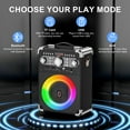 thumbnail image 3 of JYX Karaoke Machine with 3 Microphones, Bluetooth Speaker with FM Radio, LED Light Show, Singing Machine Home Karaoke System for Party, 3 of 9