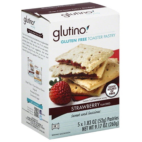 Glutino Strawberry Flavored Gluten Free Toaster Pastries, 9.17 oz, (Pack of 6) by Generic