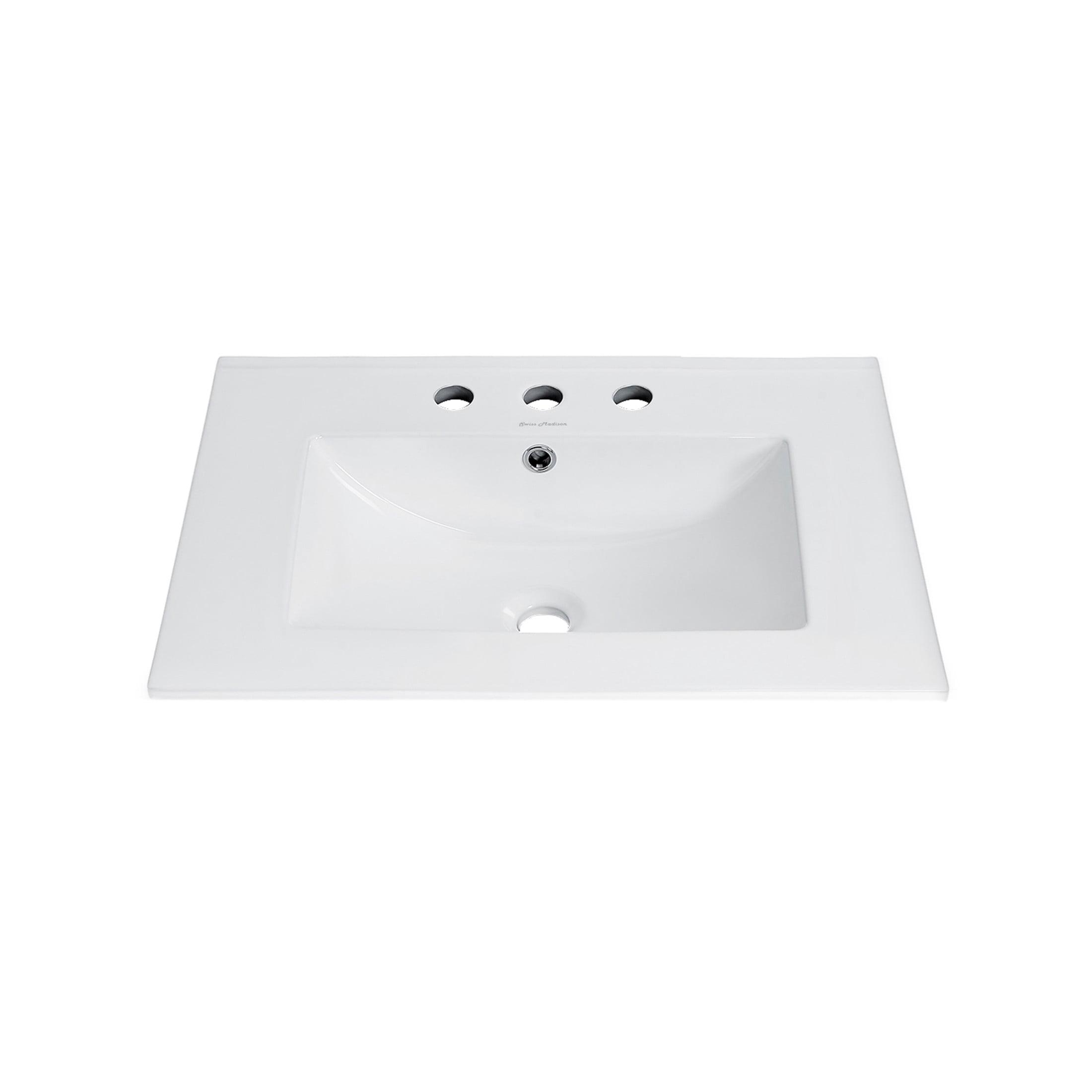 24" Ceramic Vanity Top with 8" Widespread Faucet Holes