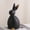 Black, variant on Ceramic Bunny Rabbits Ceramic Bunny Figurine Rabbit Decor, Porcelain Modern Art Home Decoration, Statues for Home Decor Easter Bunny Rabbits Bunny Decor (Style C,Black)