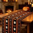 thumbnail image 7 of Halloween Ghost Table Runner, Black Orange Bat Spider Web Pattern Table Runner, Holiday Tabletop Decor, for Halloween Dinner Party, Home, Kitchen Decoration, 7 of 7