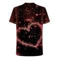 thumbnail image 4 of EQWLJWE Fashion Mens T Shirt Men Casual Round Neck Valentine's Day 3D Digital Printing Pullover Fitness Sports Shorts Sleeves T Shirt Blouse, 4 of 5
