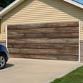 thumbnail image 5 of Old Wooden Board Garage Door Cover Banner 7 x 16 FT, Rustic Farmhouse Brown Wooden Plank Garage Door Curtains Backdrop with Grommets for Indoor Outdoor Wall Party Porch Yard Decorations Background, 5 of 9