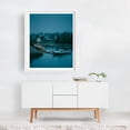 thumbnail image 2 of Blue Hour, Beals Island 01 - Beals Maine Photography Harbor Boat Coastal Night Sky Scenic Landscape Rural White Framed Wall Art Print 18 x 24 inches, 2 of 3