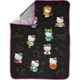 thumbnail image 4 of Hello Kitty Zodiac Stars Plush Throw Blanket - Measures  - Super Soft Lightweight Fleece Bedding, 4 of 6