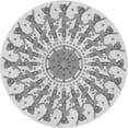 thumbnail image 1 of Ahgly Company Machine Washable Indoor Round Transitional Gunmetal Gray Area Rugs, 5' Round, 1 of 7
