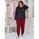 thumbnail image 3 of Conjunto de pijama Love Print de manga larga para mujer, 3 of 6
