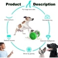 thumbnail image 4 of Pelota de golosinas para mascotas, juguete interactivo para perros, juguete para comer con equilibrio, pelota de alimentación lenta, alivia la ansiedad, para perros grandes y pequeños (verde), 4 of 5