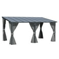 thumbnail image 5 of AECOJOY 16' x 10' Outdoor Hardtop Gazebo With Mosquito Net, Pergola for Garden, Patio, Backyard-Black, 5 of 8