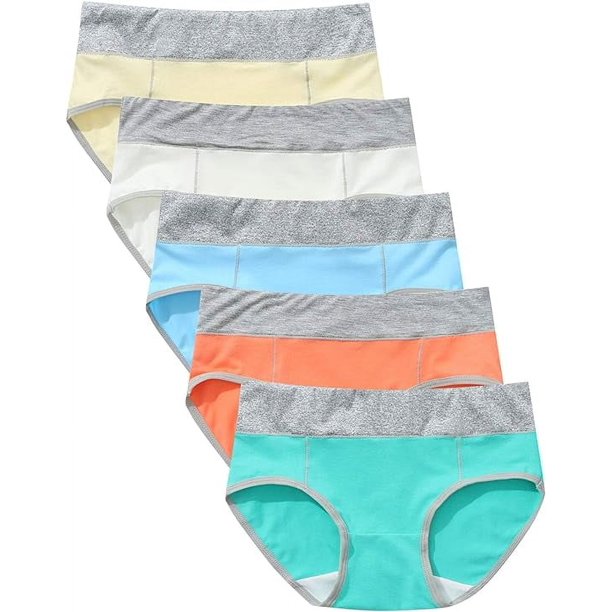 Zhuge Ropa interior sin costuras para mujer, bragas sexys de encaje estilo hipster, tanga, bragas, ropa interior para mujer, 5 piezas, L