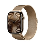 Apple Watch Series 10 GPS + Cellular 46mm Gold Titanium Case with Gold Milanese Loop - S/M
