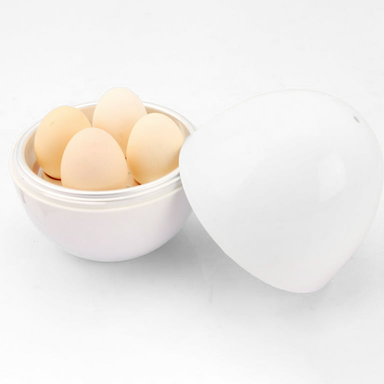 Travelwant Microwave Egg Boiler,4- Egg Cook Microwave Easy Rapid Eggs Cooker  Only 8 Minutes for Hard or Soft Boiled Eggs Suitable for Home Kitchen  Breakfast tool Child, Office Worker 