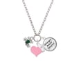 thumbnail image 2 of Delight Jewelry Silvertone Mini Green Tree Frog - Light Pink Heart Nurse Strong Zoe Necklace, 2 of 4