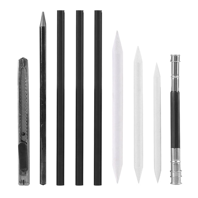 33Pcs Drawing Pencils Set, Sketching Pencils Drawing And Sketch Kit Set With Erasers Charcoal Stick Sharpener Artist Set For Beginners & Pro Artists Drawing Art