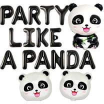 Panda Theme Party Decoration Set - Party Like A Panda Alphabet Balloon Panda Balloon 1 Set Panda Birthday Decoration