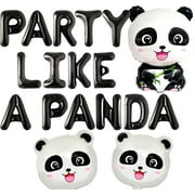 Panda Theme Party Decoration Set - Party Like A Panda Alphabet Balloon Panda Balloon 1 Set Panda Birthday Decoration
