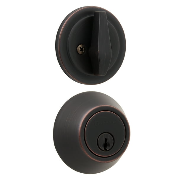 Brinks Max Security Single Cylinder Deadbolt, Tuscan Bronze Finish