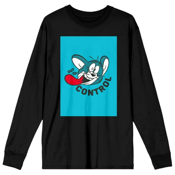 Jerry Control Black Graphic Long Sleeve Tee - M