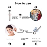 Electric Ice Roller for Face and Eye, Amirce Facial Ice Roller Beauty Tools, Electric Massage Ice Roller for Puffiness, Ice Face Eye Massage Roller, Skin Care Tools
