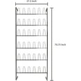 thumbnail image 2 of MyGift Wall Mounted Black Metal Entryway Shoe Storage Organizer, 2 of 5
