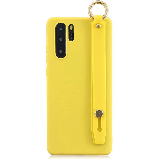 Case for Huawei P20 Pro, Rhinestone Painting Cloth Embossed Stylish Soft TPU Frame Glitter Thin Multicolor Soft Holder Stand Wrist Strap Full Protection Bumper,IBAOLE -Purple R-Yellow Huawei P30 Pro