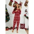 thumbnail image 2 of U2SKIIN Couple Onesie Pajama Sets, Hooded Zipper Christmas Matching Plaid Pjs Set for Men and Women Soft Warm Jumpsuit (Womens Christmas tree, M), 2 of 4