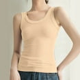 thumbnail image 2 of Quinlirra Tank Tops for Women 2025 Women's Summer Slim And Comfortable Small Size Round Neck Ribbed Top Sleeveless Cropped Top, 2 of 5