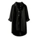 thumbnail image 4 of Conjuntos de trabajo para mujer,Blusa informal lisa para mujer, manga larga con bolsillos, cuello vuelto, poliéster ligero, para uso diario en casa, sopatenor, 4 of 8