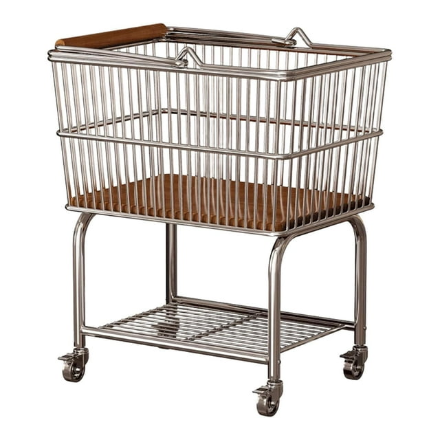 Cesta de lavandería con ruedas, cesta de lavandería resistente, organizador de almacenamiento con ruedas, práctica rodante para el hogar, dormitorio,