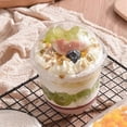 thumbnail image 3 of 100PCS 360ML Dessert Cups with Lids Disposable Pudding Cups, 3 of 5