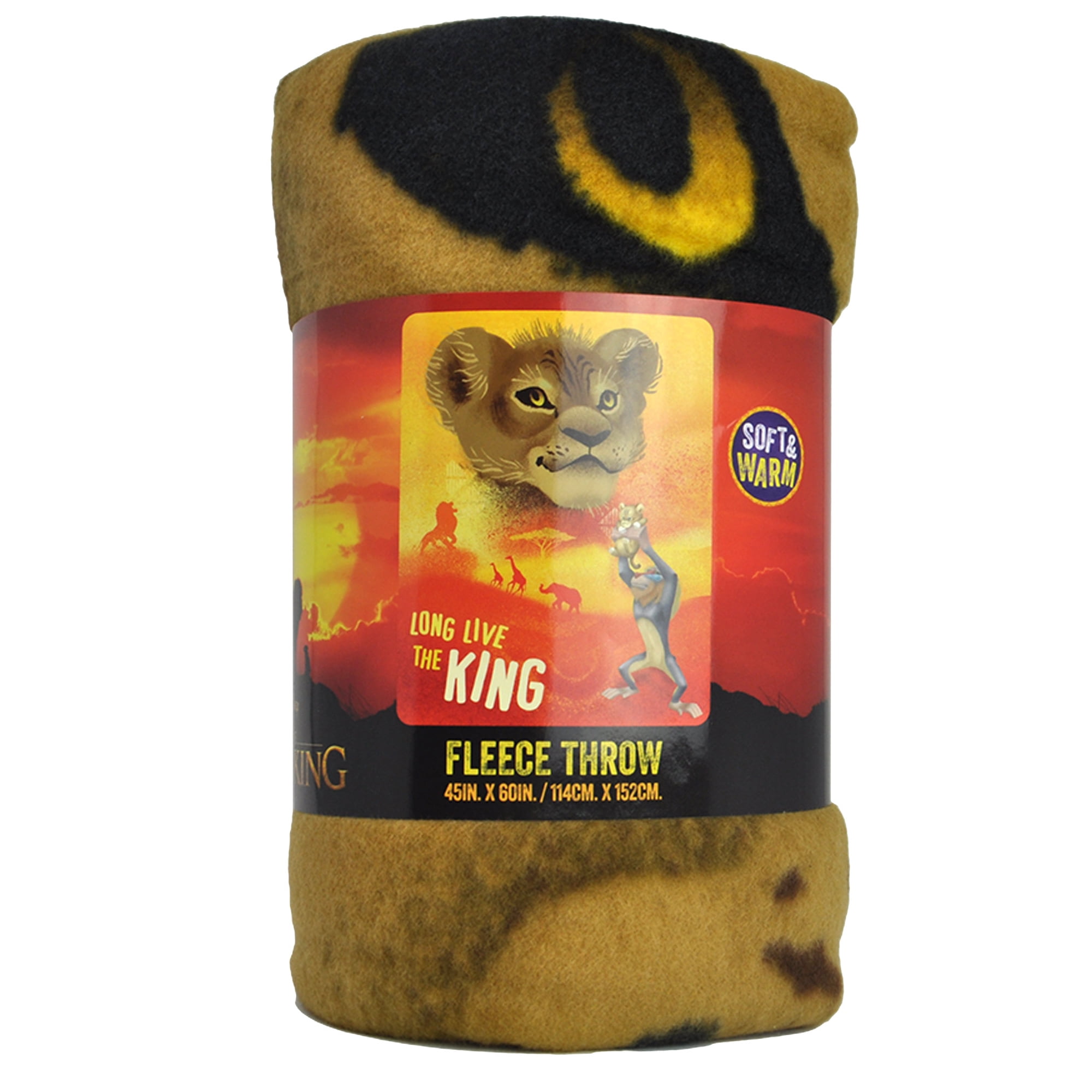 Disney The Lion King Soft Warm Fleece Throw 45in x 60in
