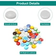 thumbnail image 3 of Perlas de Vidrio, 36pcs Gemas de Vidrio Planas Colorido Mezclado 0.44lbs Canicas Piedras para Relleno de Jarrones Manualidades DIY, 3 of 6