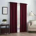 thumbnail image 3 of Eclipse Canova Solid Room Darkening Rod Pocket Single Window Curtain Panel, Burgundy, 42 x 63, 3 of 6