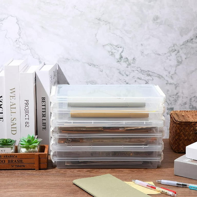 Clear Stackable File Tote Boxes