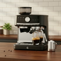 Garvee 20 Bar Espresso Machines with Grinder and Milk Frother Steam Wand for Home/Office, Black