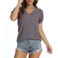 thumbnail image 4 of Aiyino Women’s Short Sleeve Round Neck Tops Lace Casual Loose Blouses T Shirts, 4 of 9