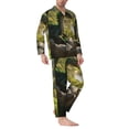 thumbnail image 2 of Sikiie Deep Forest Stone Green Dragon Mens Pajama Set, Soft Warm Long Sleeve Sleepwear, Cozy Button-Down Pjs for Men-Medium, 2 of 7